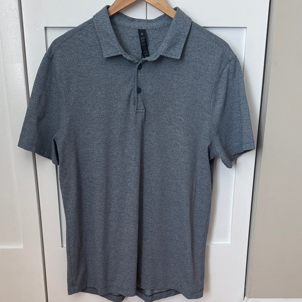 Lululemon Men's Gray Polo Shirt